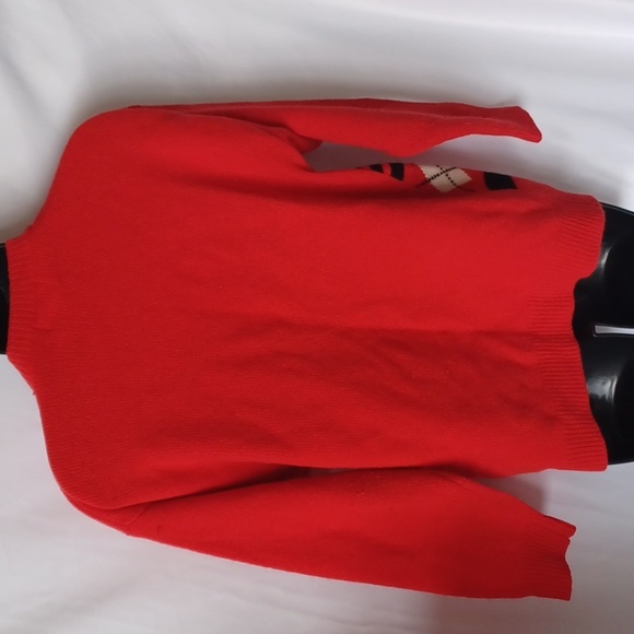 Vtg Rafaella Red Plaid Long Sleeve wool/Angora  Cardigan - Picture 5 of 8